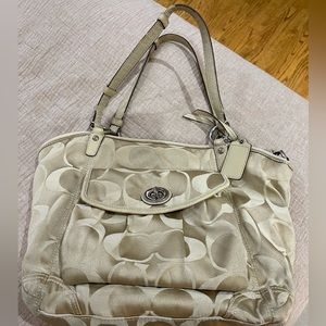 Vintage tan coach bag